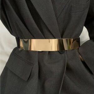 COPY - Zara limited edition stretchable with gold metallic combination belt